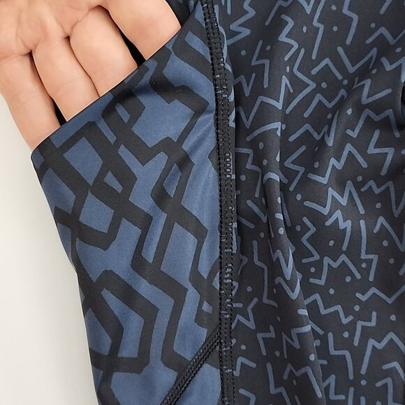 Lululemon Seawheeze 2015 Speed Tight III Legging Black Blue 28" Inseam Size 4 - Picture 7 of 14